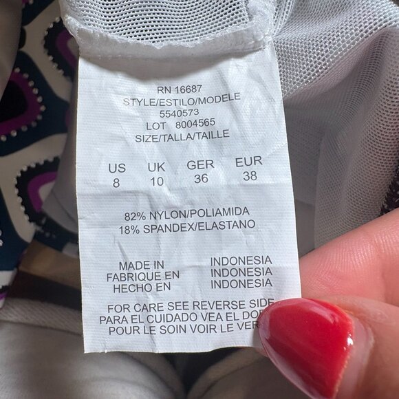 Swim Solutions Tummy Control Fauxkini One-Piece Swimsuit Women's Size 8 NWT! - Picture 5 of 7